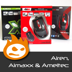 Beitragsbild: Airen - Aimaxx - Ameitec - Drei Mäuse im Test